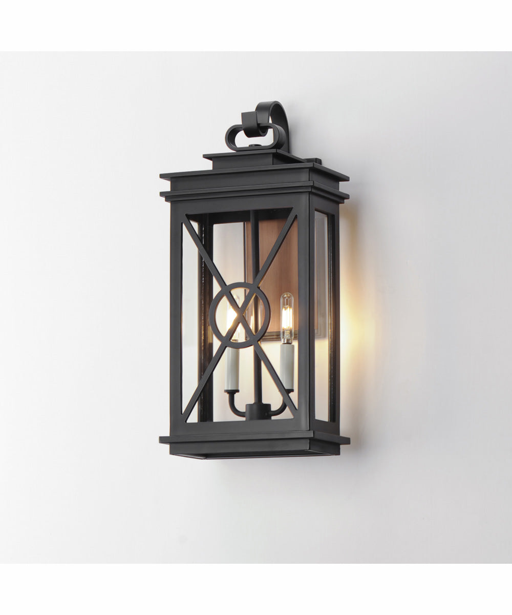 Yorktown VX 2-Light Outdoor Wall Sconce Black/Aged Copper
