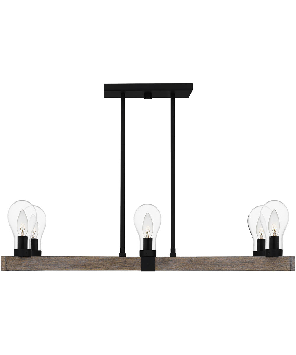 Ojai 5-light Island Light Matte Black