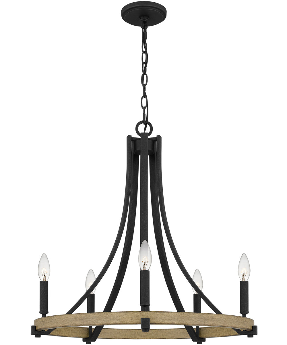 Colombes 5-light Chandelier Grey Ash