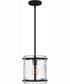 Fortress Small 1-light Mini Pendant Earth Black