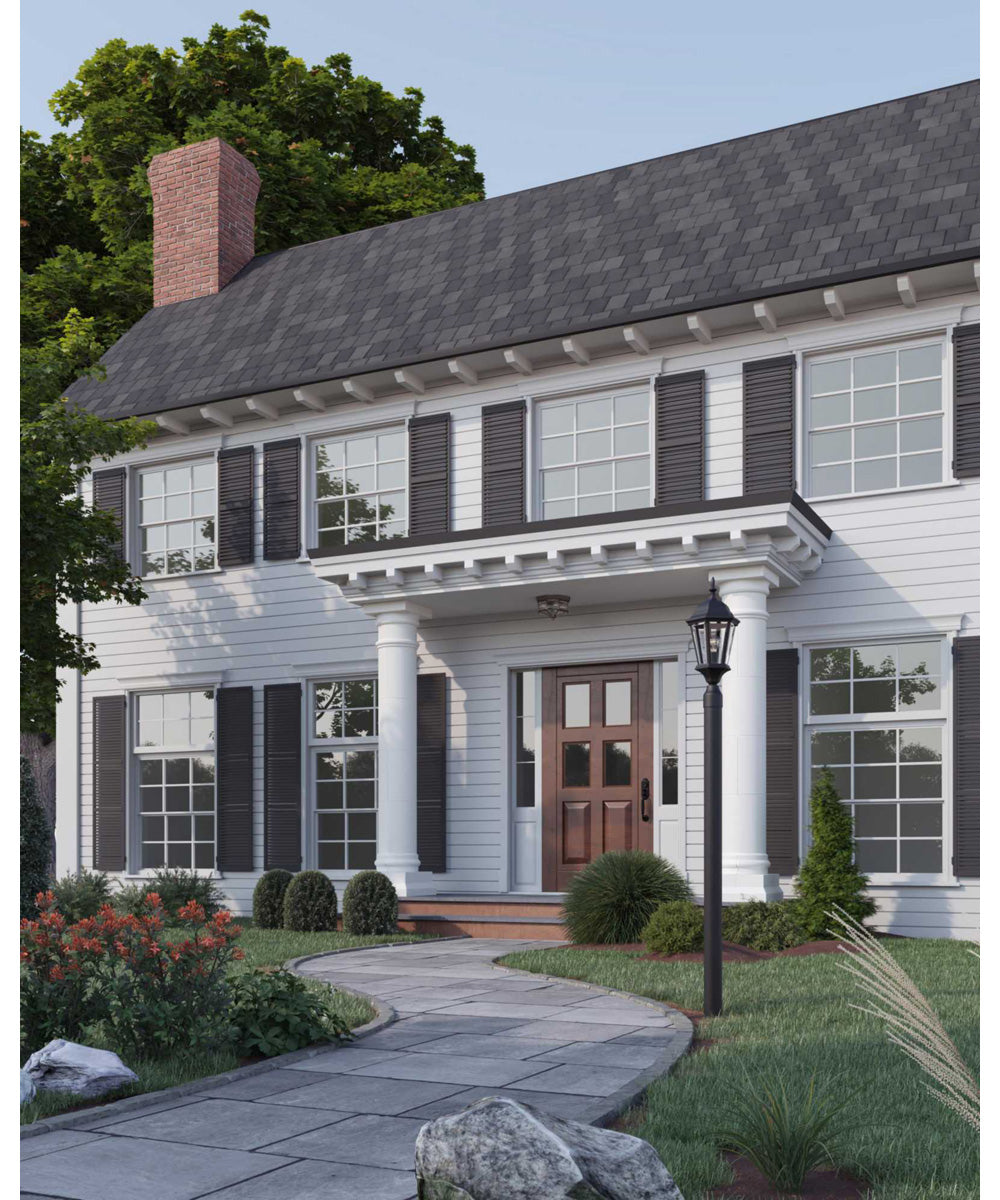 Welbourne 1-Light Post Lantern Textured Black