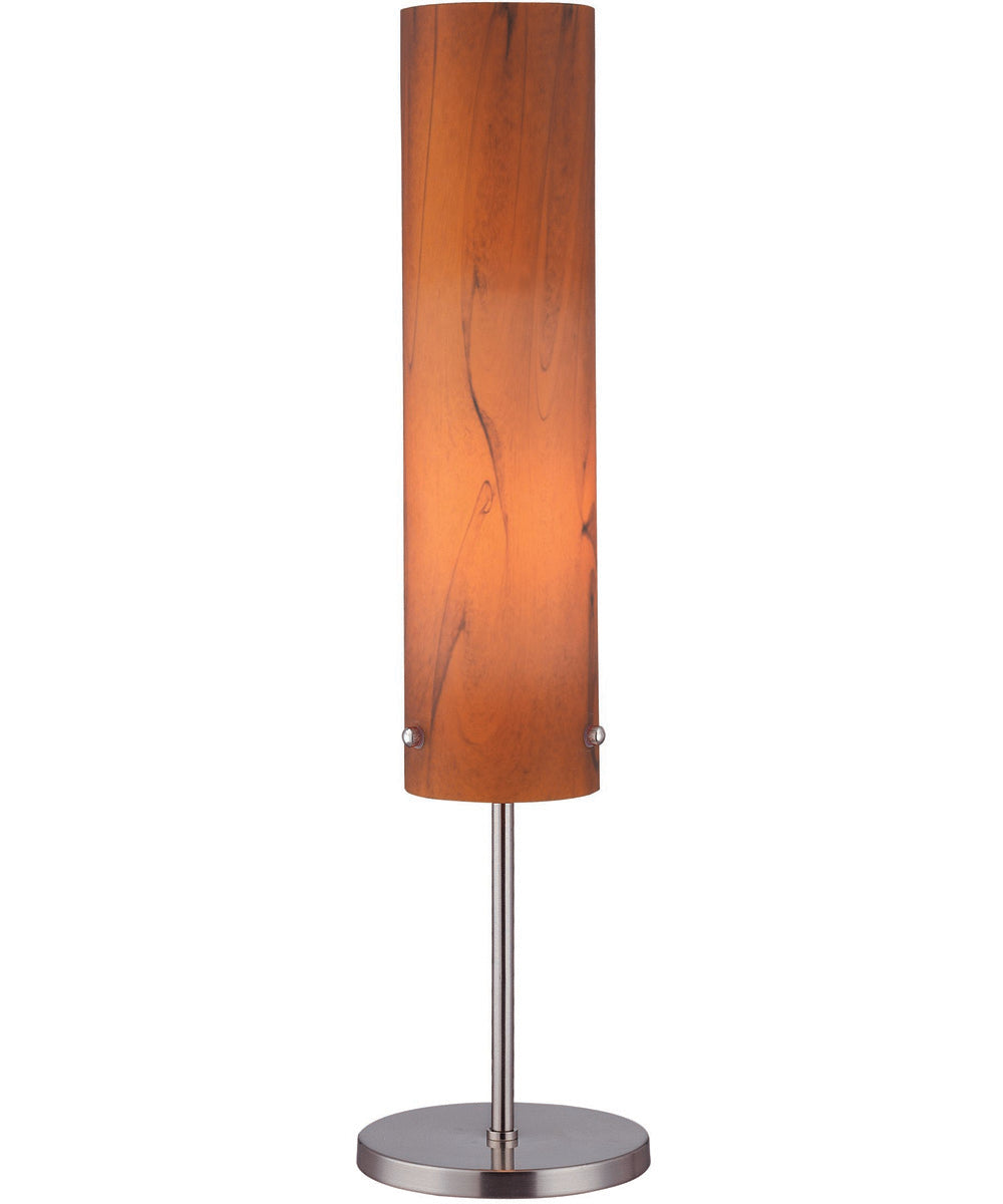 Aolani 1-Light Table Lamp Ps/ Wood Grain Textured Glass Shade