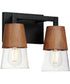 Carpenter 2-Light Bath Vanity Walnut / Black