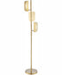 Qwin 3-Light Led 3-Light Floor Lamp Antique Brass/White Acrylic Shade