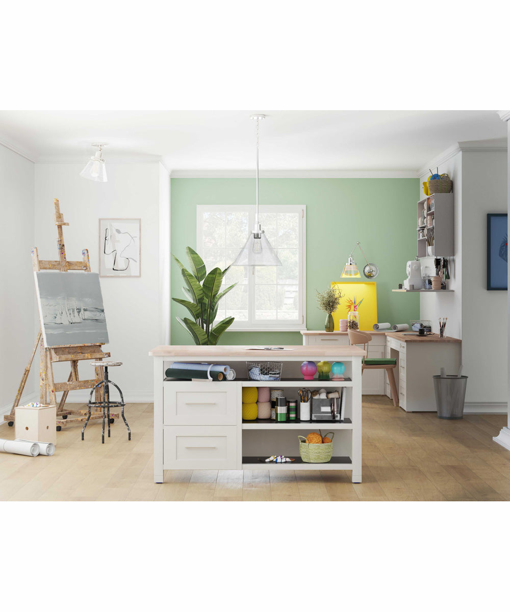 Hinton 1-Light Modern Farmhouse Pendant Brushed Nickel