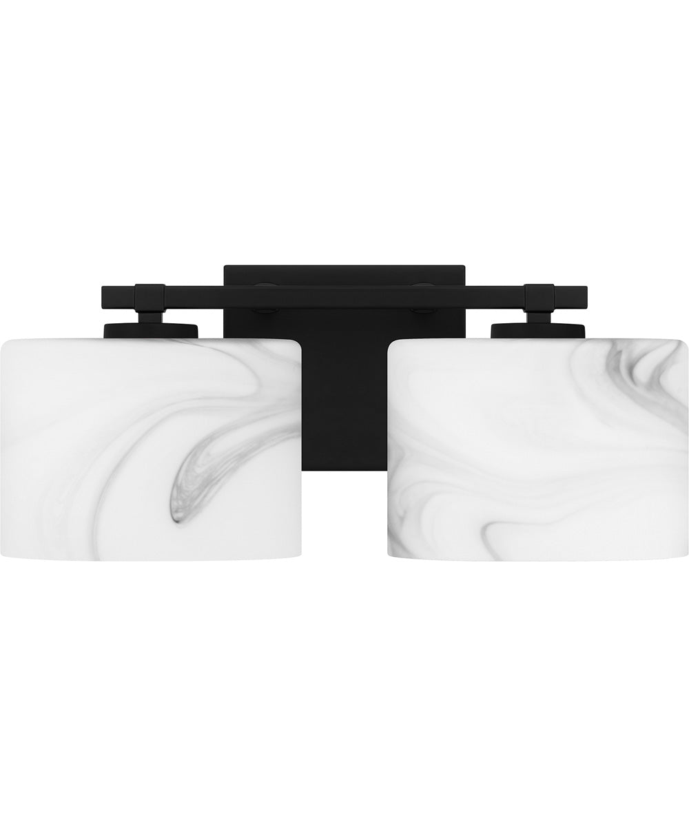 Mather Medium 2-light Bath Light Matte Black