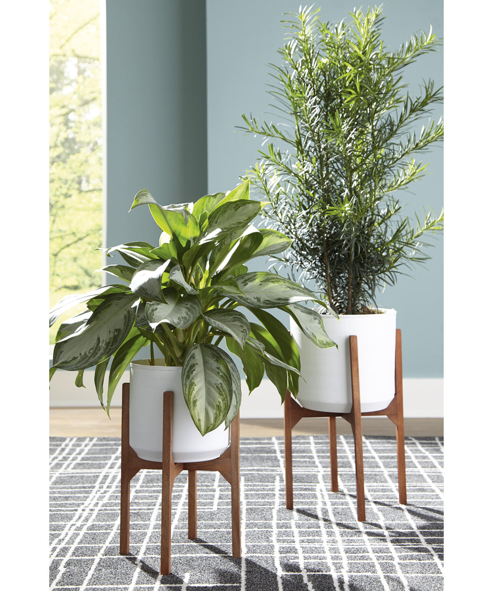 Dorcey Planter Set (2/CN) White/Brown