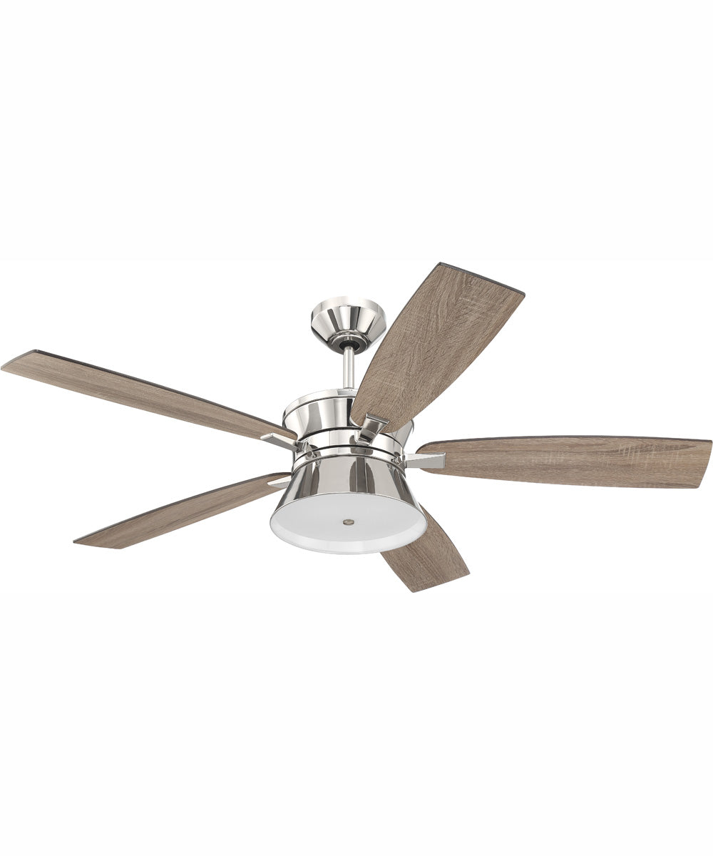 52" Dominick 3-Light Ceiling Fan Polished Nickel