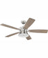 52" Dominick 3-Light Ceiling Fan Polished Nickel