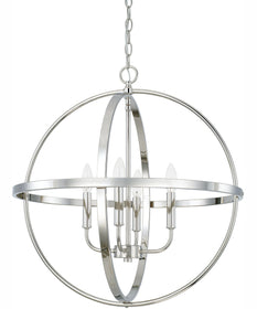 Hartwell 4-Light Pendant Polished Nickel