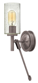 5"W Collier 1-Light Sconce in Antique Nickel