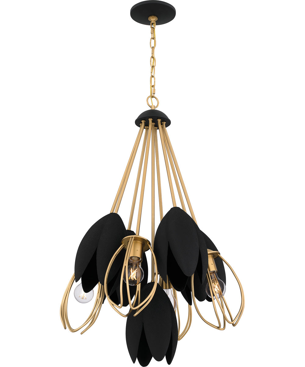 Quoizel Pendant 4-light Pendant Brushed Weathered Brass