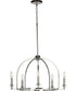 Seneca 5-Light Farmhouse Chandelier Light Polished Nickel