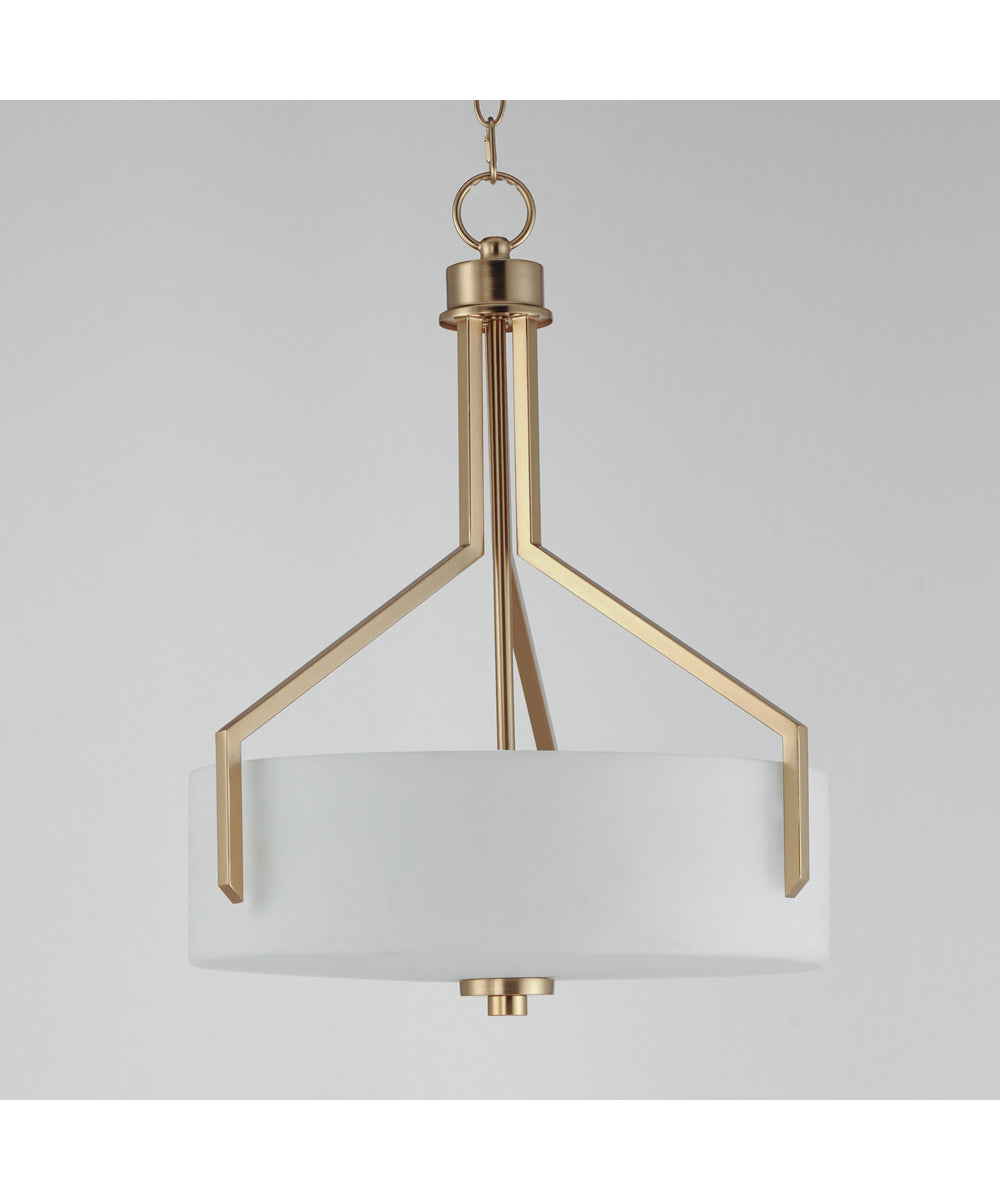 Dart 3-Light Pendant Satin Brass