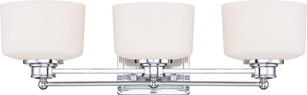 25"W Soho 3-Light Vanity & Wall Polished Chrome