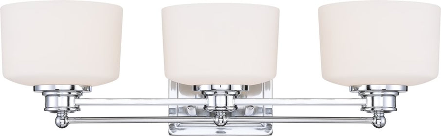 25"W Soho 3-Light Vanity & Wall Polished Chrome