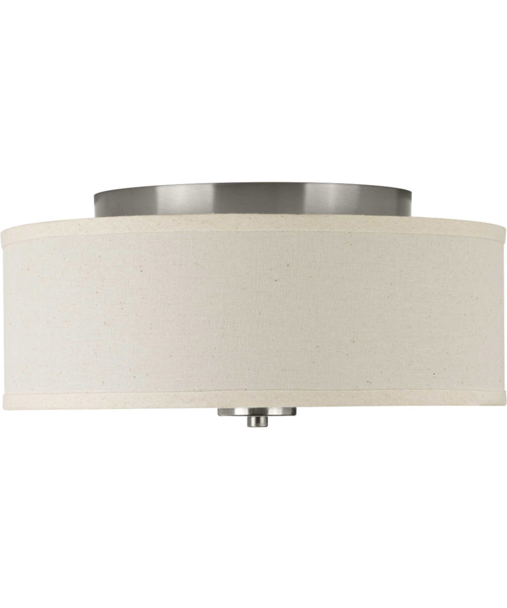 Inspire 2-Light 13" Flush Mount Brushed Nickel