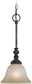 8"W Barrett Place 1-Light Mini Pendant Light Mocha Bronze