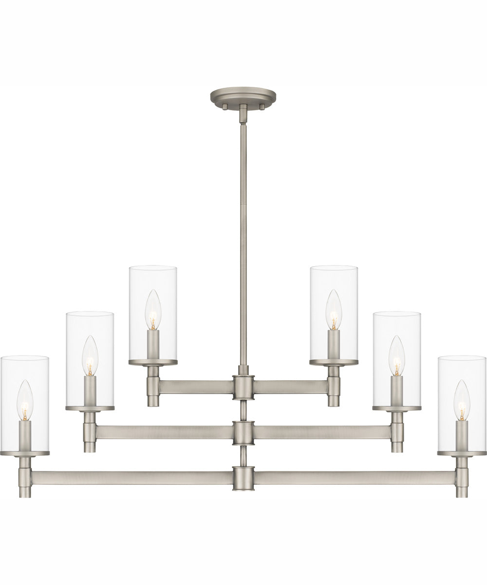 Quoizel Chandelier Medium 6-light Island Light Antique Nickel