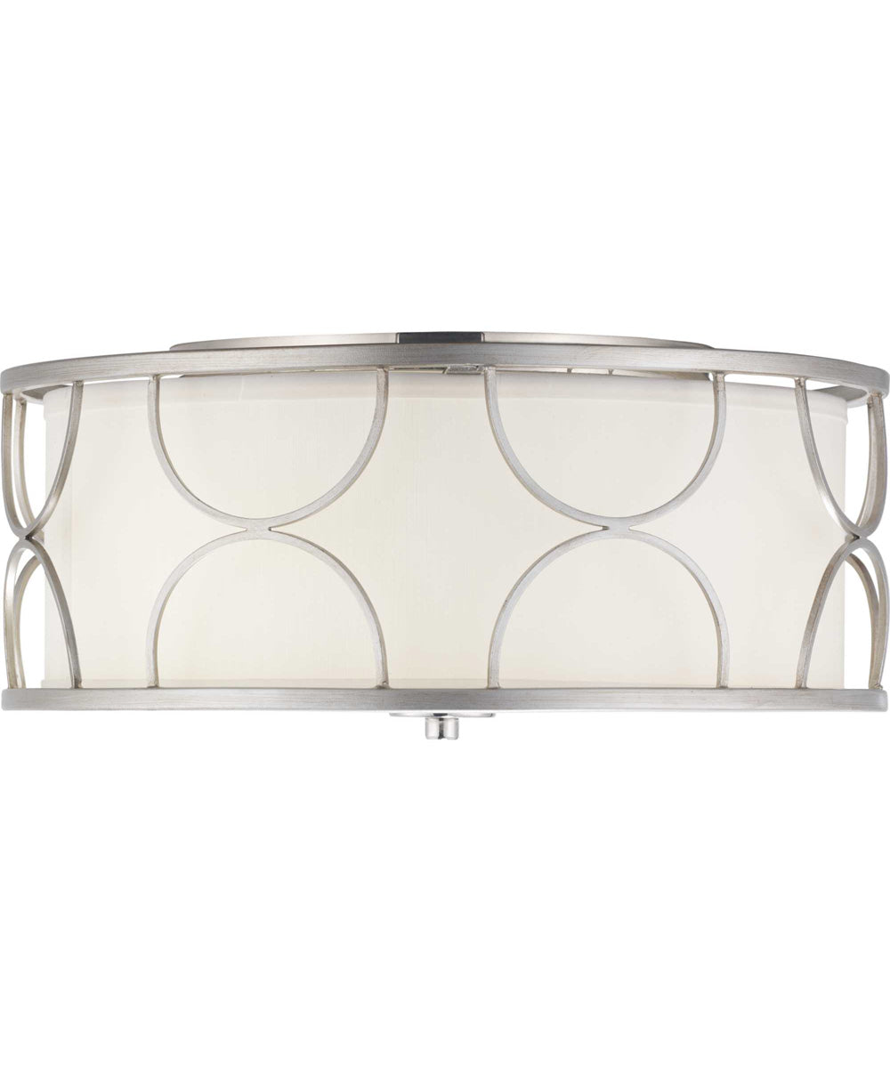Landree 16" 3-Light Flush Mount Silver Ridge