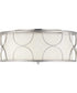 Landree 16" 3-Light Flush Mount Silver Ridge