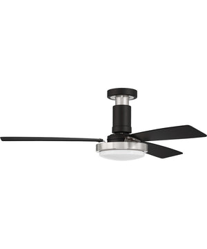 Manning 1-Light Specialty Ceiling Fan (Blades Included) Flat Black / Brushed Polished Nickel