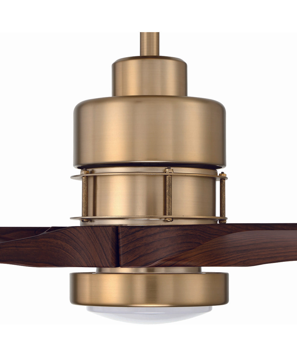 52" Sonnet 1-Light Ceiling Fan Satin Brass