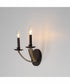 Basque 2-Light Wall Sconce Driftwood/Anthracite
