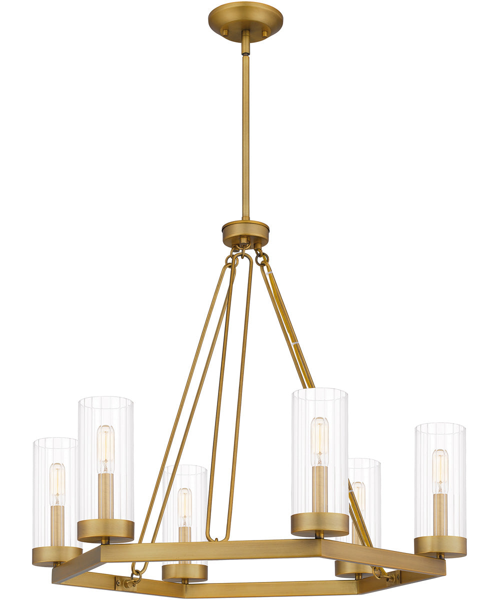 Valens 6-light Chandelier Aged Brass