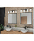 Replay 4-Light Etched Glass Modern Bath Vanity Light Textured Black