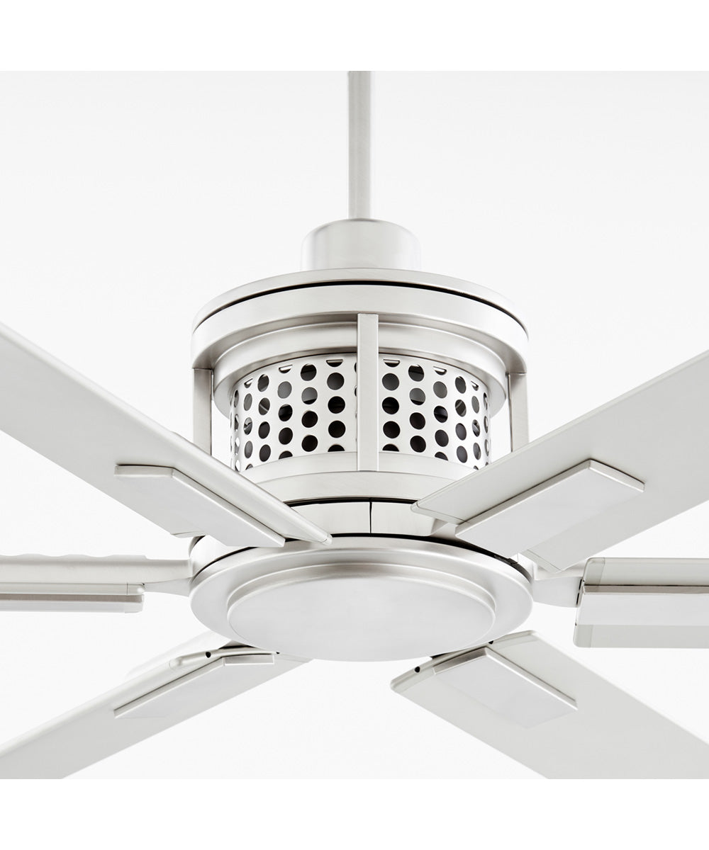 80" Zeus Patio Ceiling Fan Satin Nickel