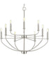 Leyden 9-Light Farmhouse Style Chandelier Light Brushed Nickel