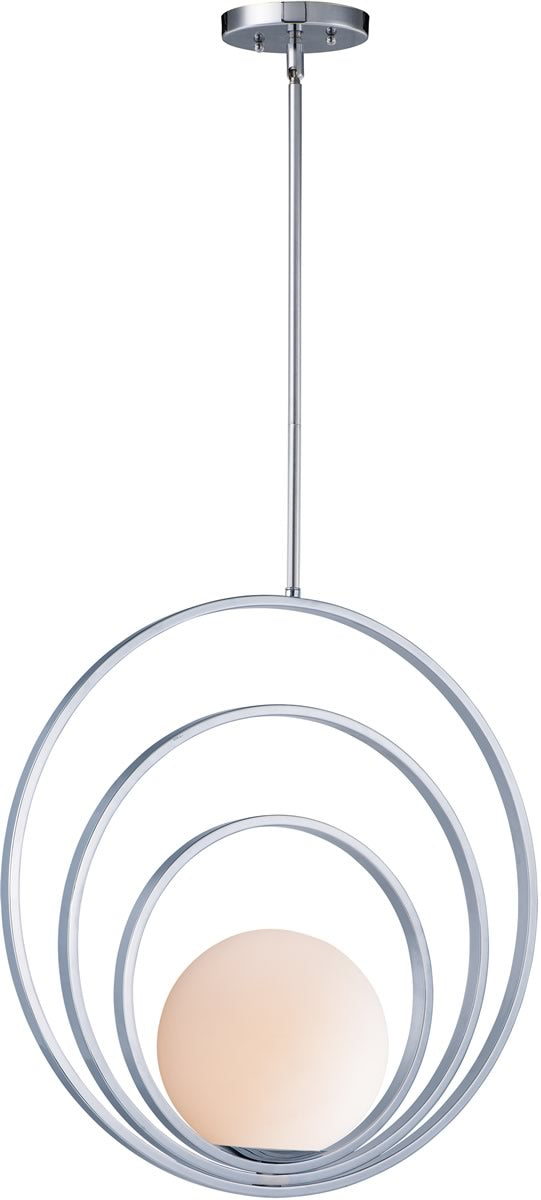 21"W Coronet 1-Light Pendant Polished Chrome