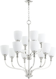 34"W Richmond 12-light Chandelier Polished Nickel