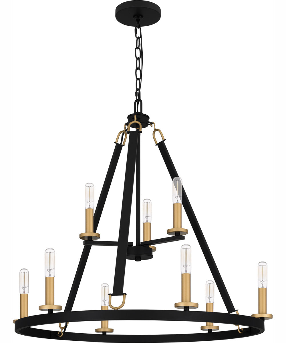 Graylyn 9-light Chandelier Matte Black