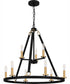 Graylyn 9-light Chandelier Matte Black