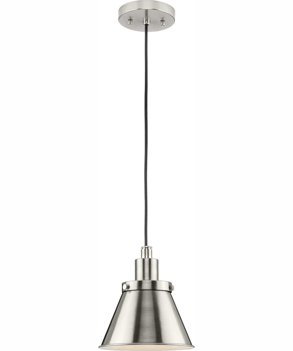 Hinton 1-Light Modern Farmhouse Pendant Brushed Nickel