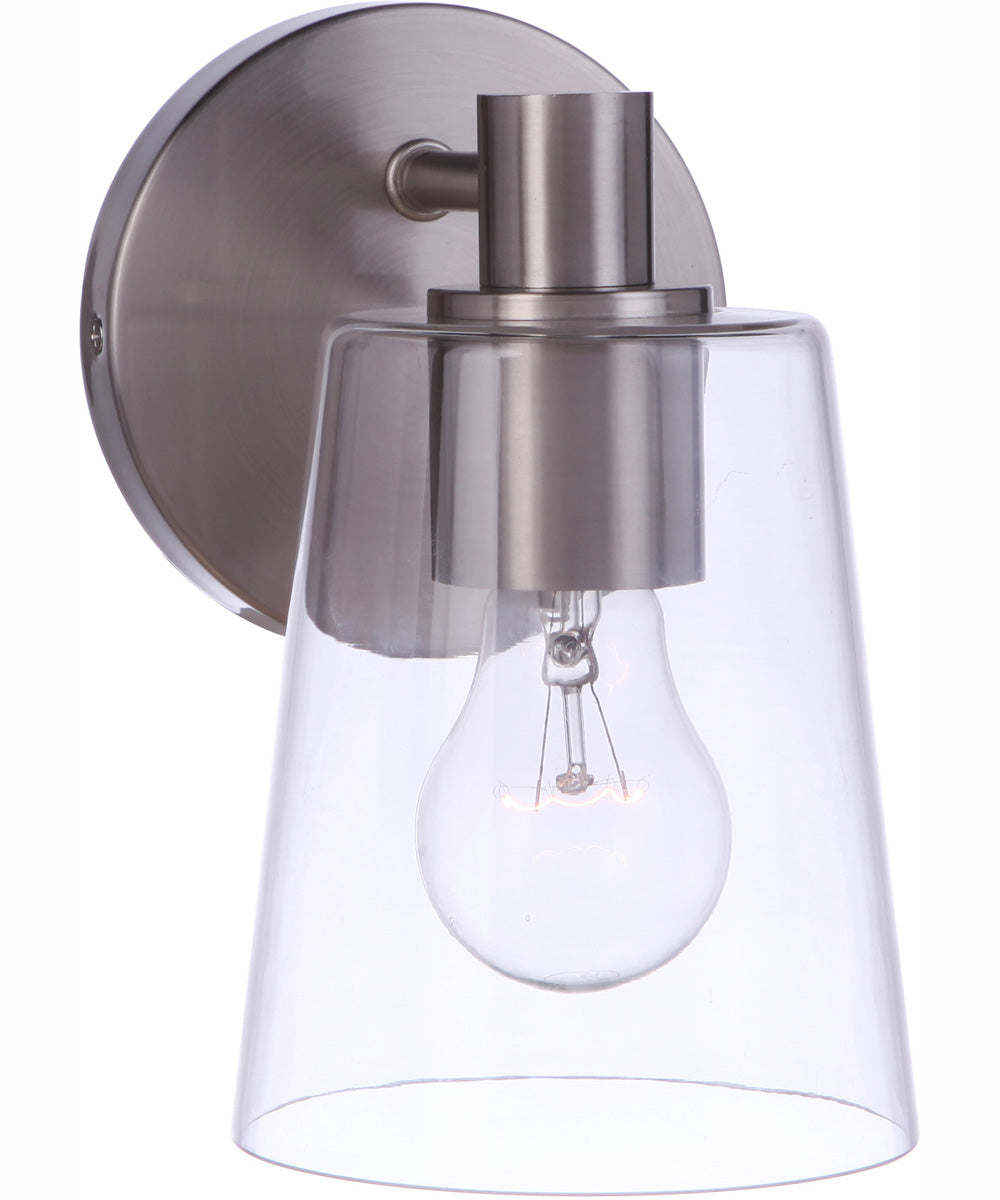 Emilio 1-Light Wall Sconce Brushed Polished Nickel