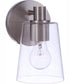 Emilio 1-Light Wall Sconce Brushed Polished Nickel