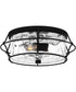 Farragut 3-light Semi Flush Mount Matte Black