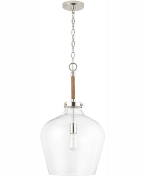 Boland 1-Light Pendant Polished Nickel