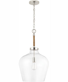 Boland 1-Light Pendant Polished Nickel