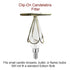 5"W x 4"H Set of 6 Beige/Eggshell Striped Chandelier Clip-On Premium  Lampshade