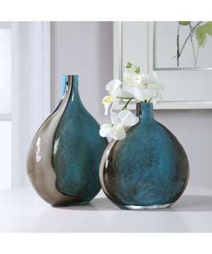 Adrie Art Glass Vases, Set of 2