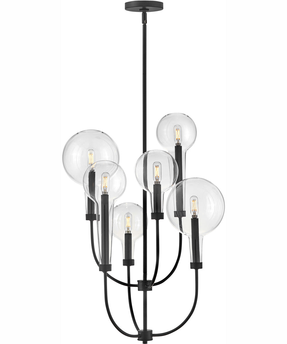 Alchemy 6-Light Medium Multi Tier in Black