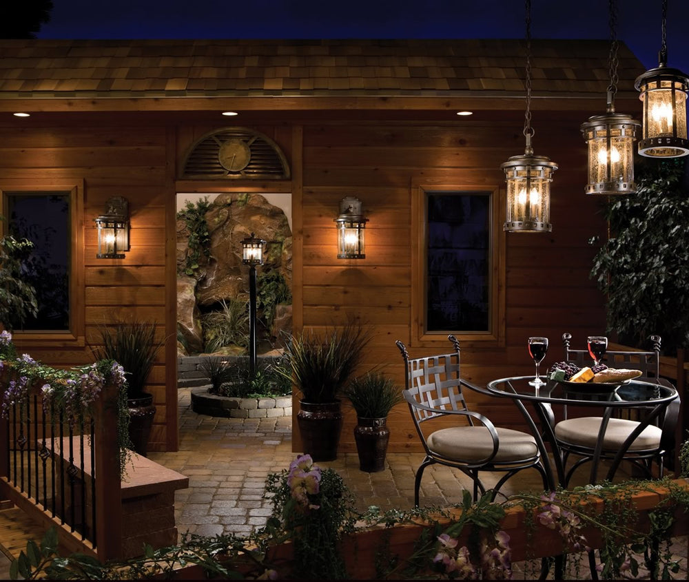 Maxim Santa Barbara Vivex 3-Light Outdoor Hanging Lantern Sienna 40039CDSE