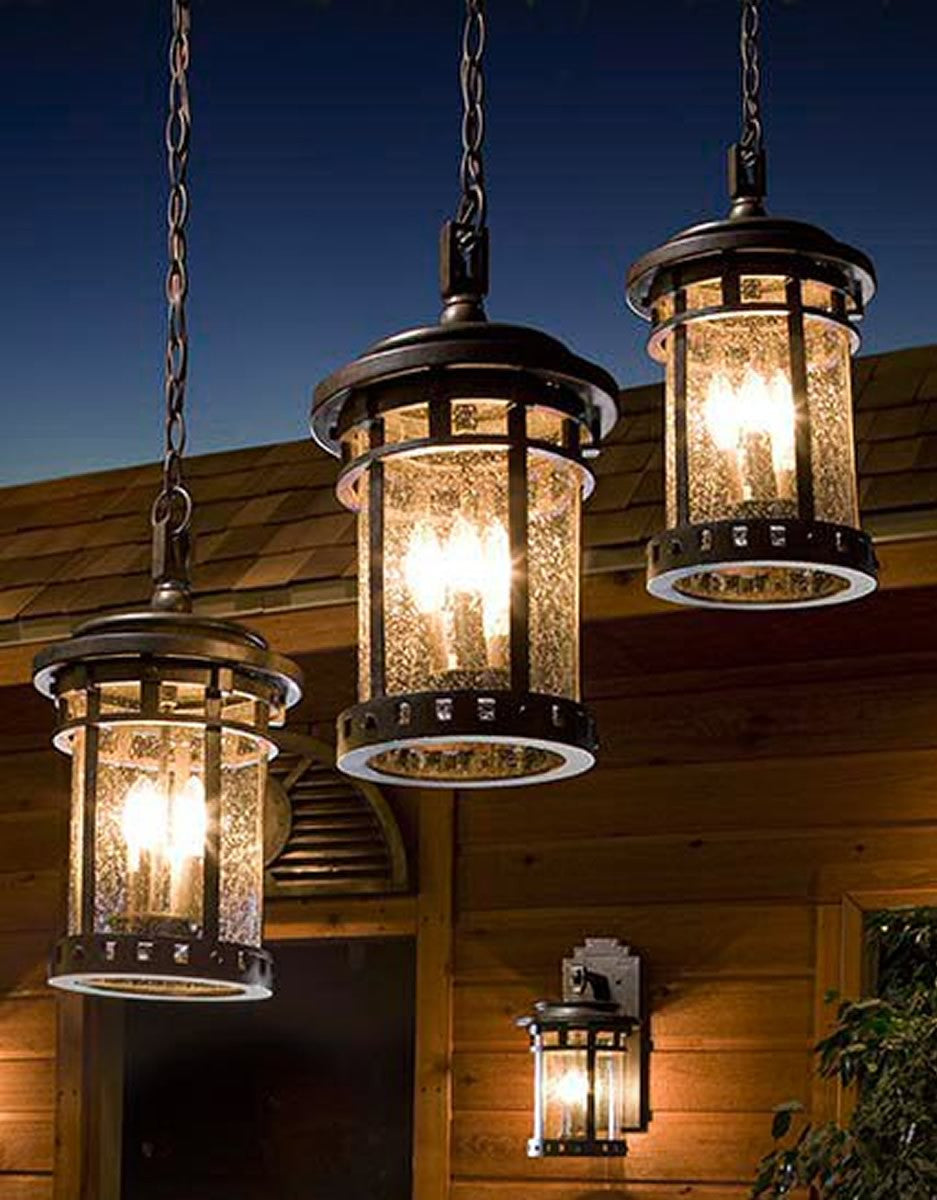 Maxim Santa Barbara Vivex 3-Light Outdoor Hanging Lantern Sienna 40039CDSE