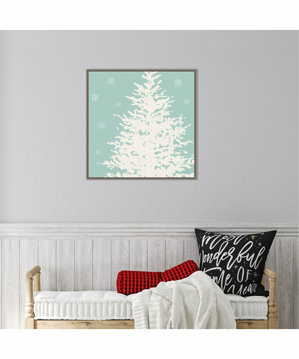 Framed Seasonal Shades VII by Anne Tavoletti Canvas Wall Art Print (22  W x 22  H), Sylvie Greywash Frame