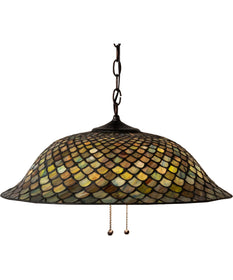 20" Wide Tiffany Fishscale Pendant