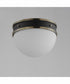 Duke 1-Light Flush Mount Black/Weathered Brass